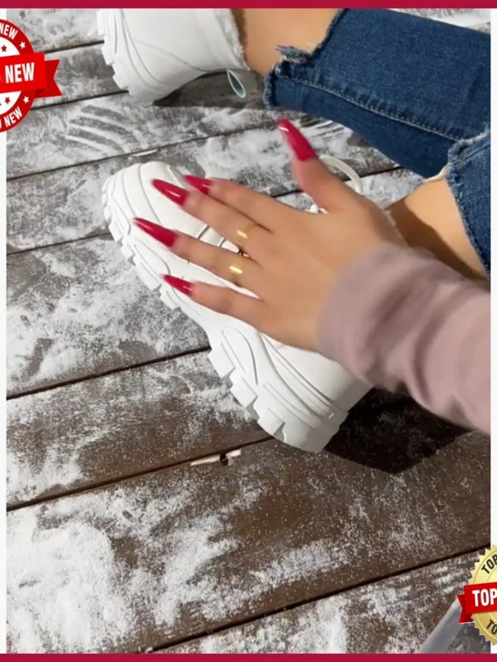 Fur Lined Winter Snow Boots Waterproof Ankle Booties Anti Slip Outdoor Shoes